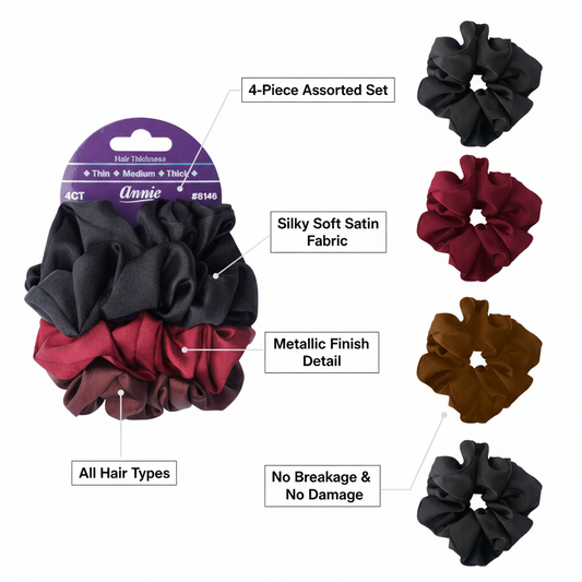 Annie Satin Scrunchie line