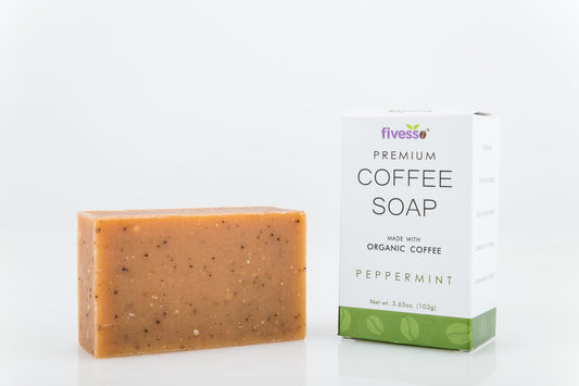 Peppermint - Premium Coffee Soap Bar 3.66 oz